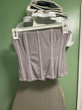 Grey skims corset top